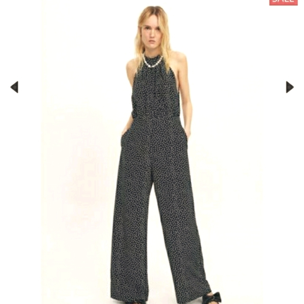 Zara Polka Halter Jumpsuit